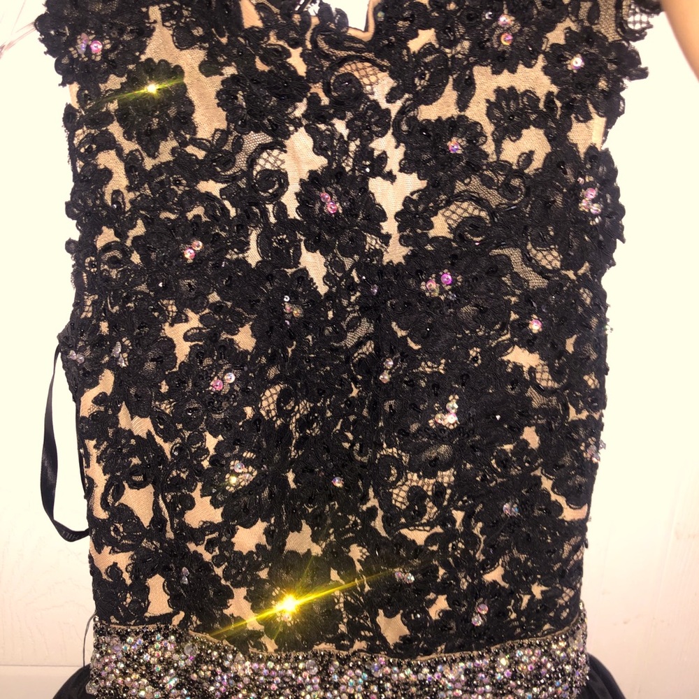Backless Sherri Hill short black dress - Picture 1 of 5